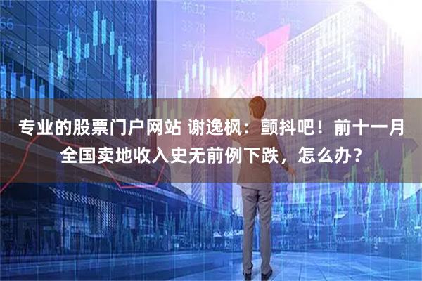 专业的股票门户网站 谢逸枫：颤抖吧！前十一月全国卖地收入史无前例下跌，怎么办？